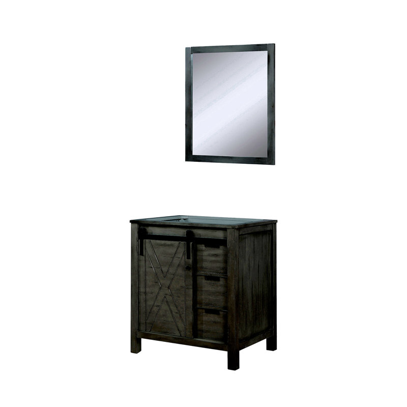 Meuble-lavabo gris cendré 30 po X P 22 po D et 28 po Miroir