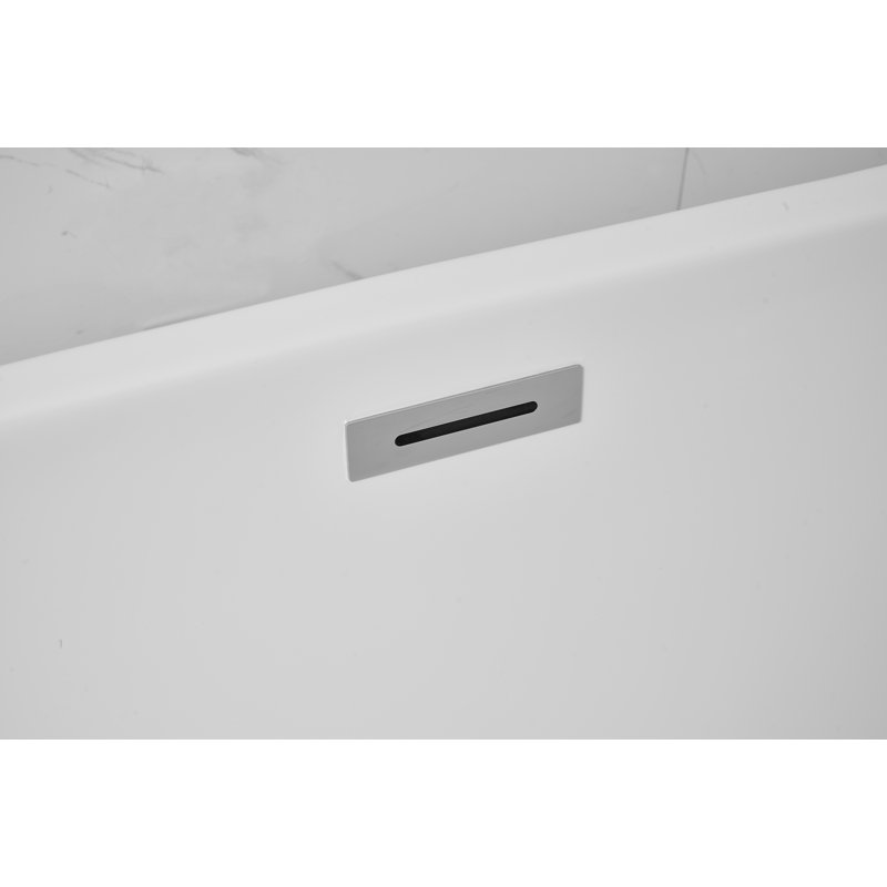 Ardis 54'' x 29'' Soaking Acrylic Bathtub, Polished Chrome