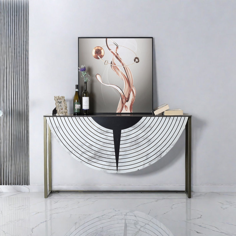 Modern Minimalist Console Table, 33.46" H x 62.99" W x 15.75" D
