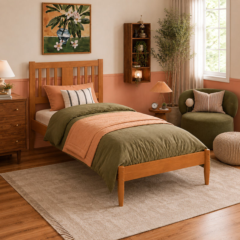 Lit plateforme Finley, Twin XL, Light Toffe