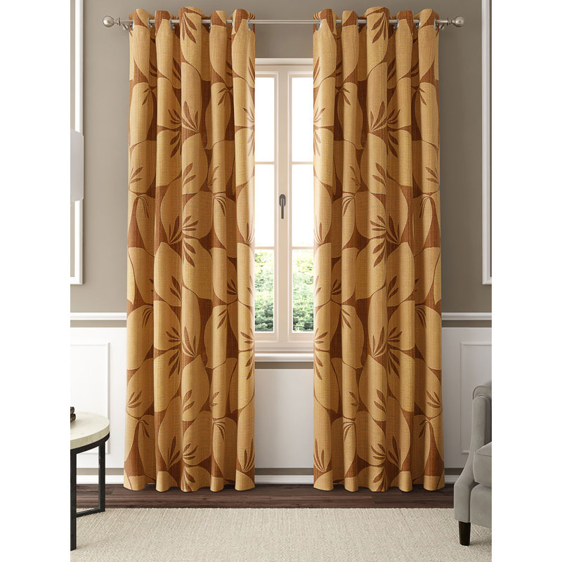 ERTIGA Room Darkening Curtain Pair, Rust