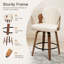 Tabourets de bar pivotants en bois et simili cuir Xaviera-1820074200-1820074205