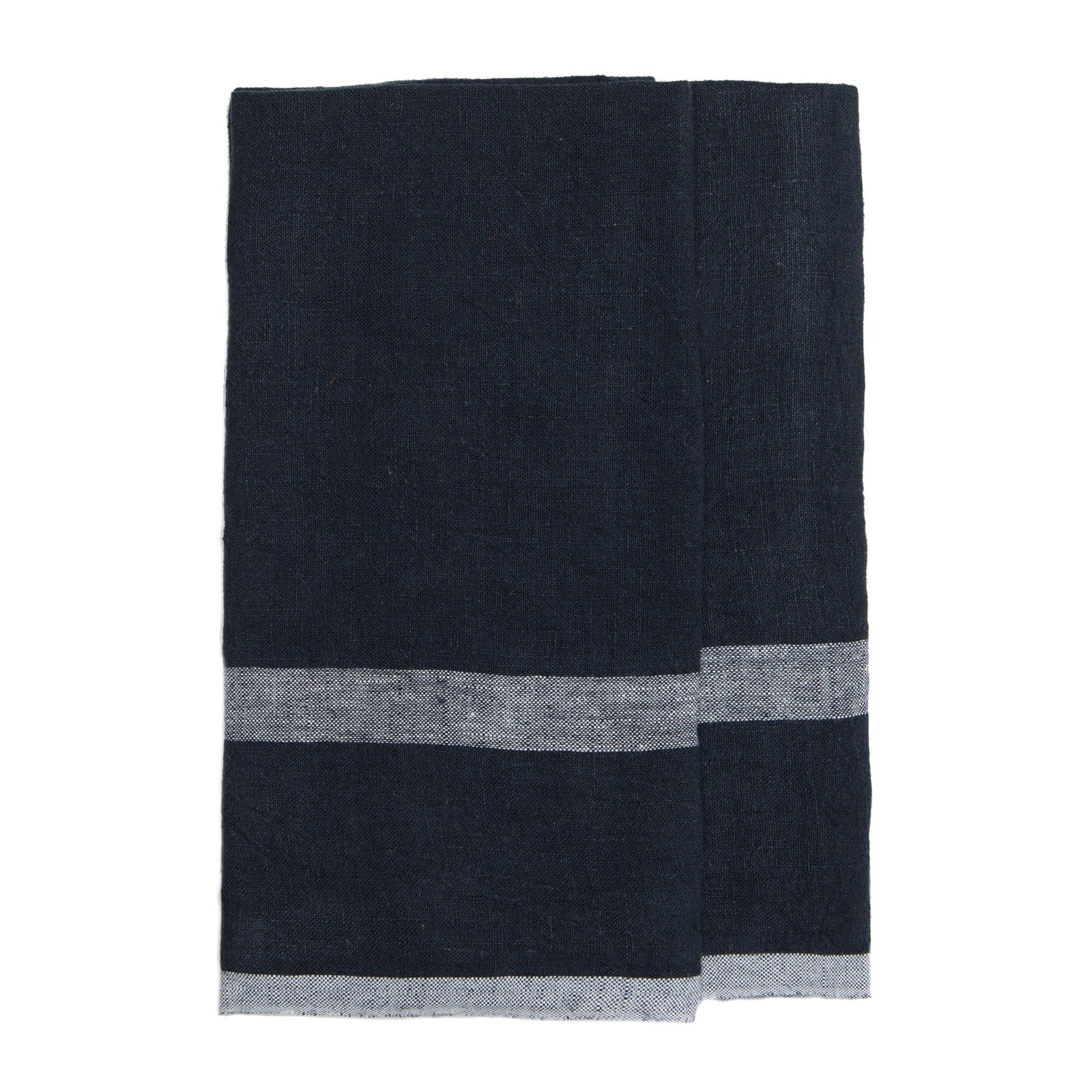 Stripe Tea Towel Kitchen Towel, Indigo/White