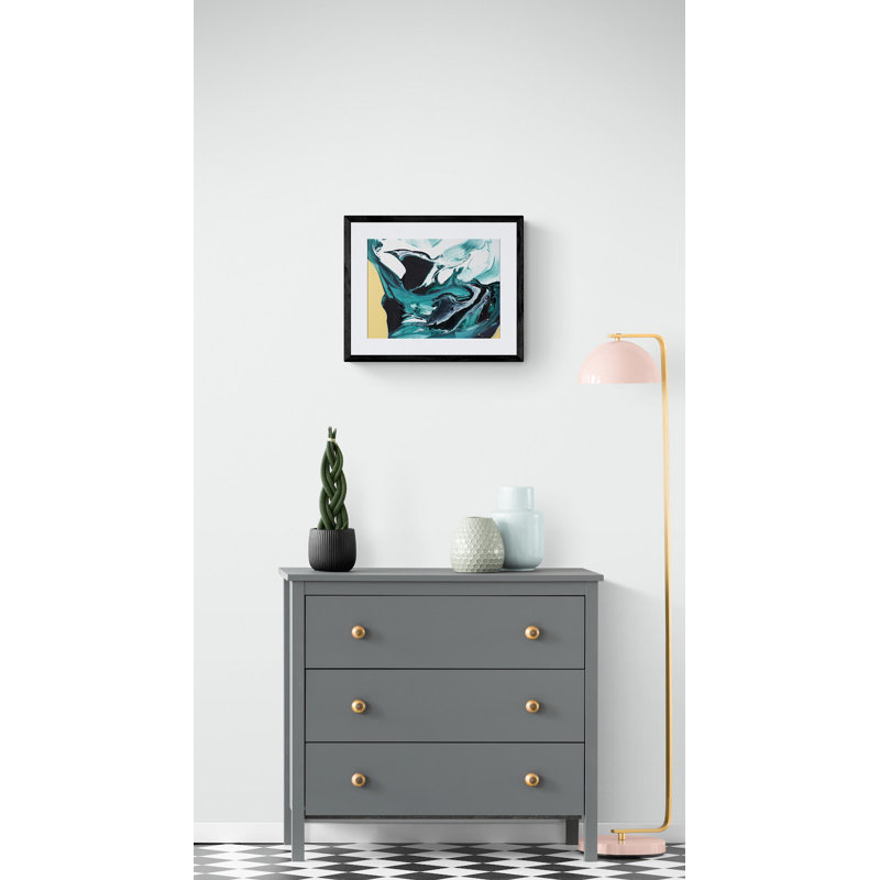 Bonaire Print by Novi Lim, Black Framed Canvas, 25" H x 33" W
