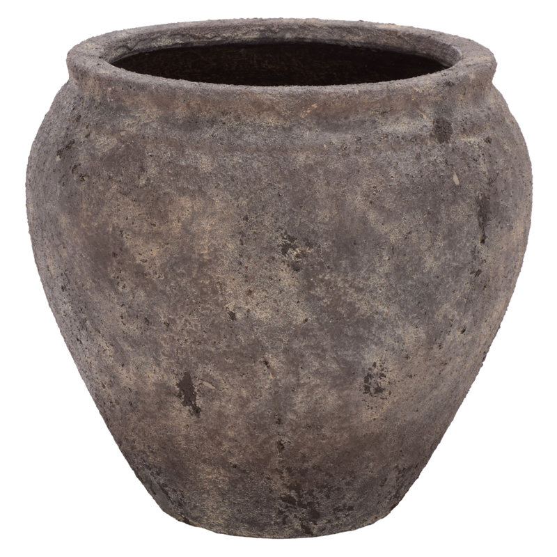 Ramsey Planter Pot, 14.2 x 14.2 x 13, Antique Brown