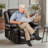 Ergonomic Pu Leather Recliners With Heat Massage, Brown Living Room Comfort