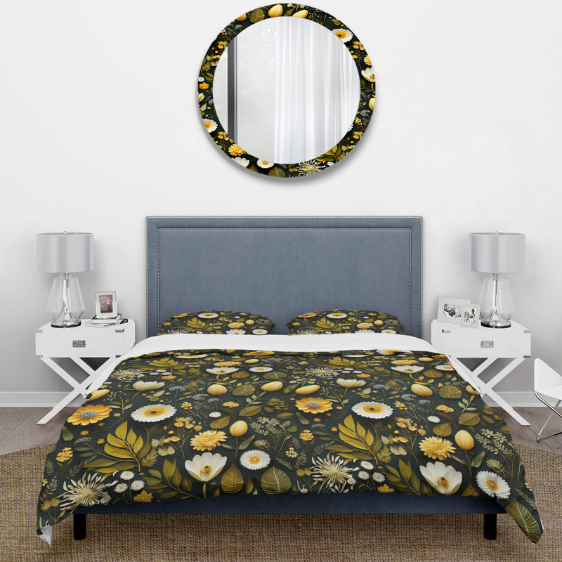 Ensemble de housse de couette Ainsinelda - Botanical, Housse de couette pour très grand lit et 2 très