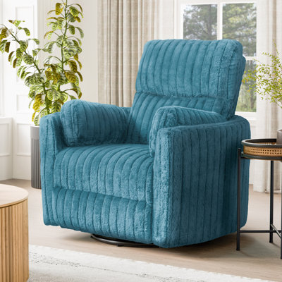 Spinelli Chenille Power Swivel Glider Recliner
