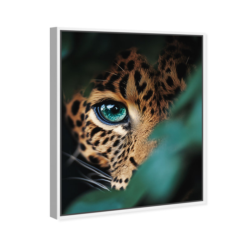 Jungle Watcher I Animals Canvas Print by Oliver Gal, Black Frame, 16 x 20, 21"H x 25"W, White Floater Frame