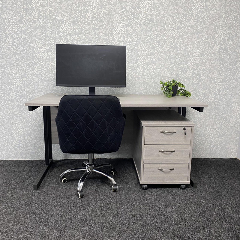 Amarrie Piece Computer Desk Office Set, Black