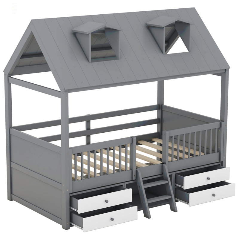 Structure de lit simple en bois, Simple
