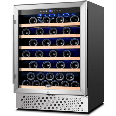 Réfrigérateur à vin 24 pouces, réfrigérateur à vin 54 bouteilles, sous le comptoir ou sur pied, 40-65 ° F