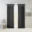 Rideaux luxueux en soie noire