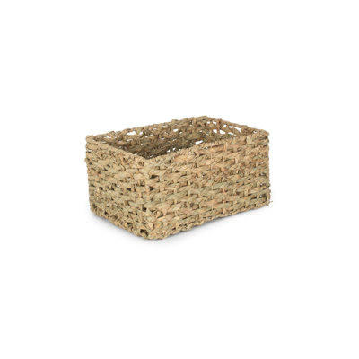 World Menagerie Wicker Thatch Grass Storage Basket