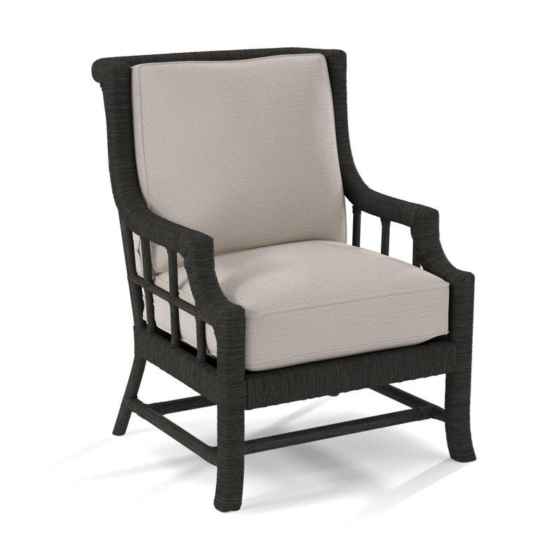 Fauteuil Lafayette, Performance texturée blanche; 0865-91, Champignon