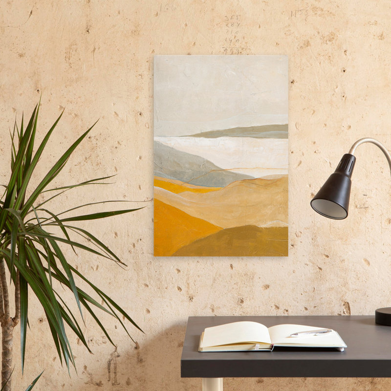 Champ - ensembles de paysages contemporains, art gris, H 24 po x l 16 po