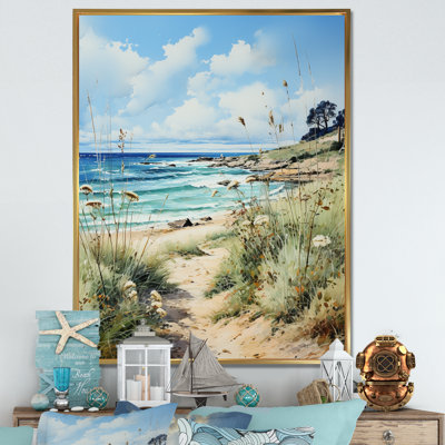 Beach Coastal Nostalgia III - Nautique et plage, reproduction d'art sur toile