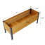 Lit surélevé rectangulaire en bois pour jardin