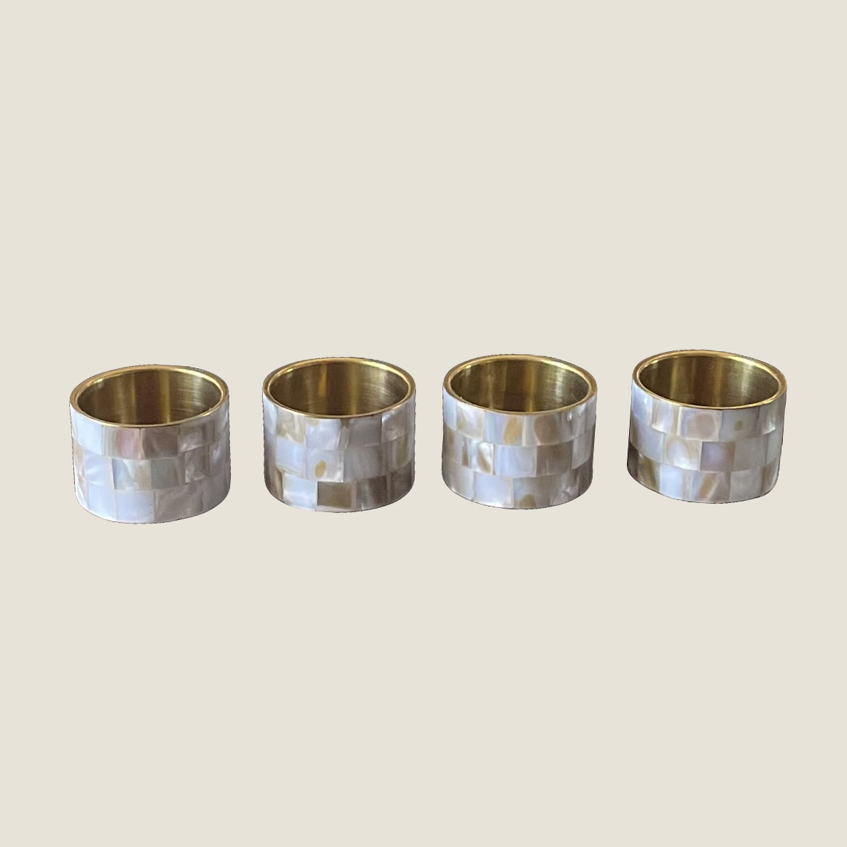 Vintage brass napkin on sale rings