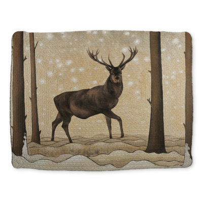 Rustic Deer Placemat - Roe Deer Winter Scene | Home Decor