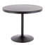 5 pièces avec base en métal noir, plateau en bois et style industriel, hauteur fixe avec style,
