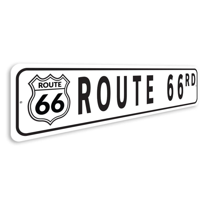 Panneau de signalisation en aluminium Route 66, H 6 po x l 24 po x P 0,06 po