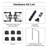 1-Lite Frosted Glass Black Solid Core French Door-115339981