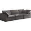 Canapé modulaire à accoudoirs carrés en velours de 105 po Atis-384169631