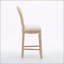Ensemble de 2 tabourets de bar en bois massif de style champêtre classique avec sièges rembourrés pour une utilisation intérieure et extérieure