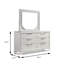 Commode contemporaine Lareina, blanc perle