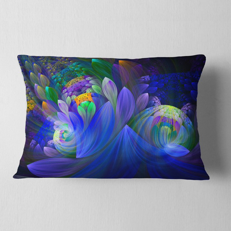 Coussin lombaire floral fractal