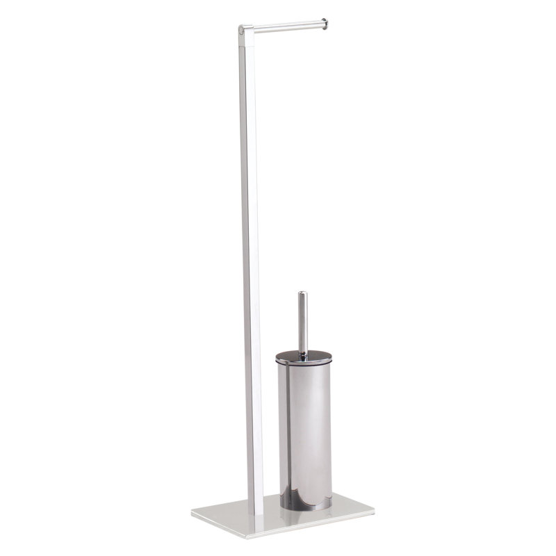 Free Standing Toilet Roll and Brush Holder