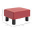 Repose-pieds repose-pieds, petit tabouret avec revêtement en similicuir, repose-pieds repose-pieds rectangulaire avec siège rembourré en mousse et pieds en plastique, rouge