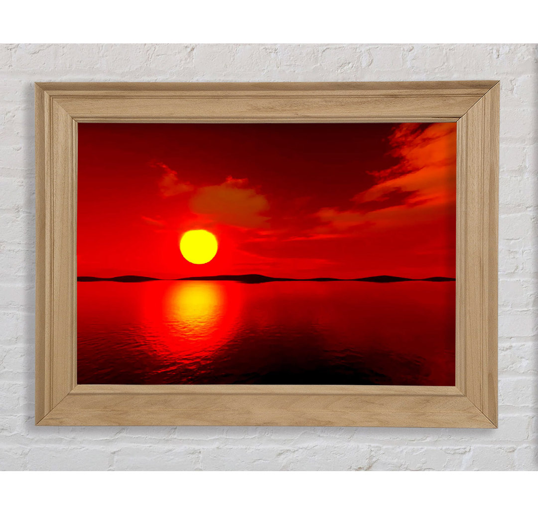 Rotes Sonnenlicht Reflexion - Druck