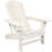 HDPE Weather-Resistant Adirondack Chair with Drink Holder - White-1072387126
