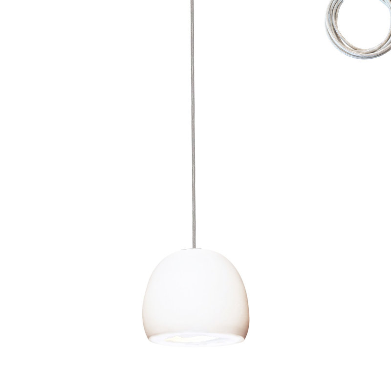 1 - Light Pendant, Nickel, White