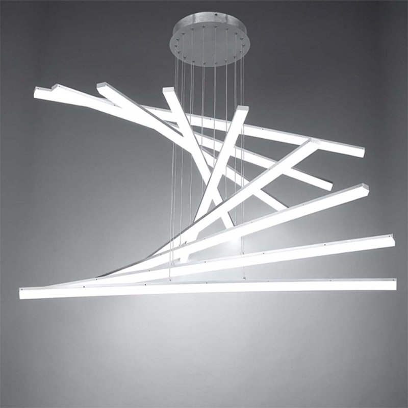 Frampton Cotterell 9 - Light LED Pendant, Brushed Aluminum