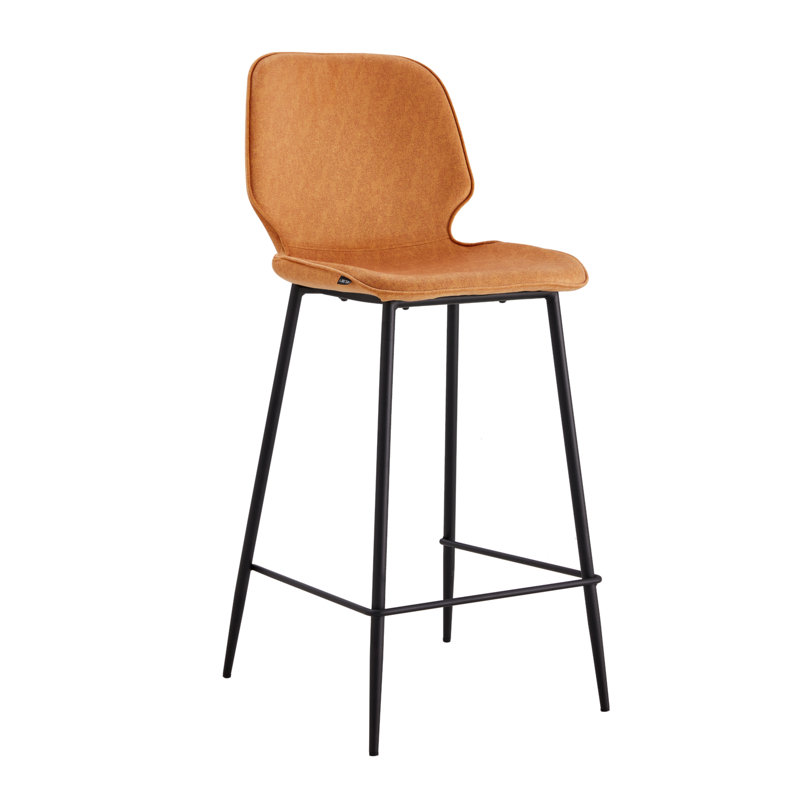 Illings Upholstered Counter Stool, Yellow
