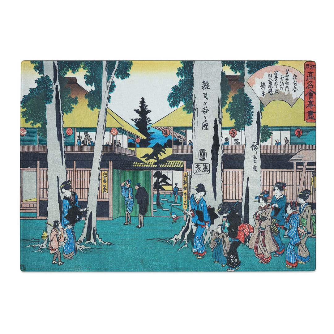 Tempered Glass Zoshigaya No Zu by Utagawa Hiroshige Chopping Board