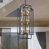 12 - Light Dimmable Lantern Square / Rectangle Chandelier