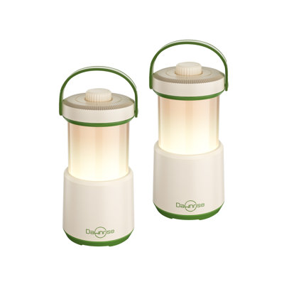 2 Pack Rechargeable LED Camping Lantern, 5-in-1 Tent Light with 750Lm, Protable Lantern Flashlight with Red Light, Indoor/Outdoor Use Emergency Light for Hurricane, Power Outages, Home, Hiking