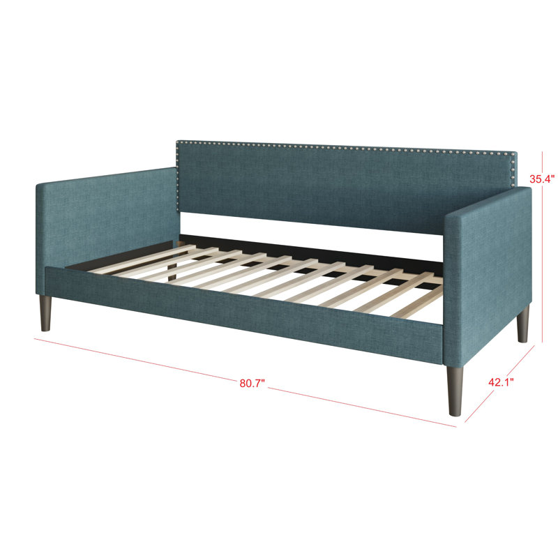 Upholstered Daybed, Denim Blue