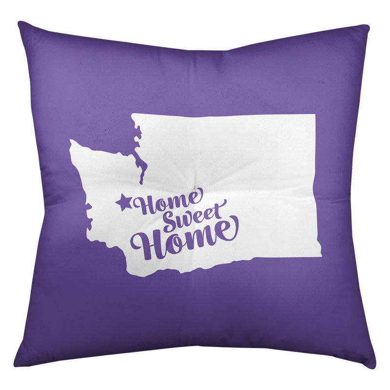 Coussin Sweet Home, 26 po x 26 po, Mauve, Olympia