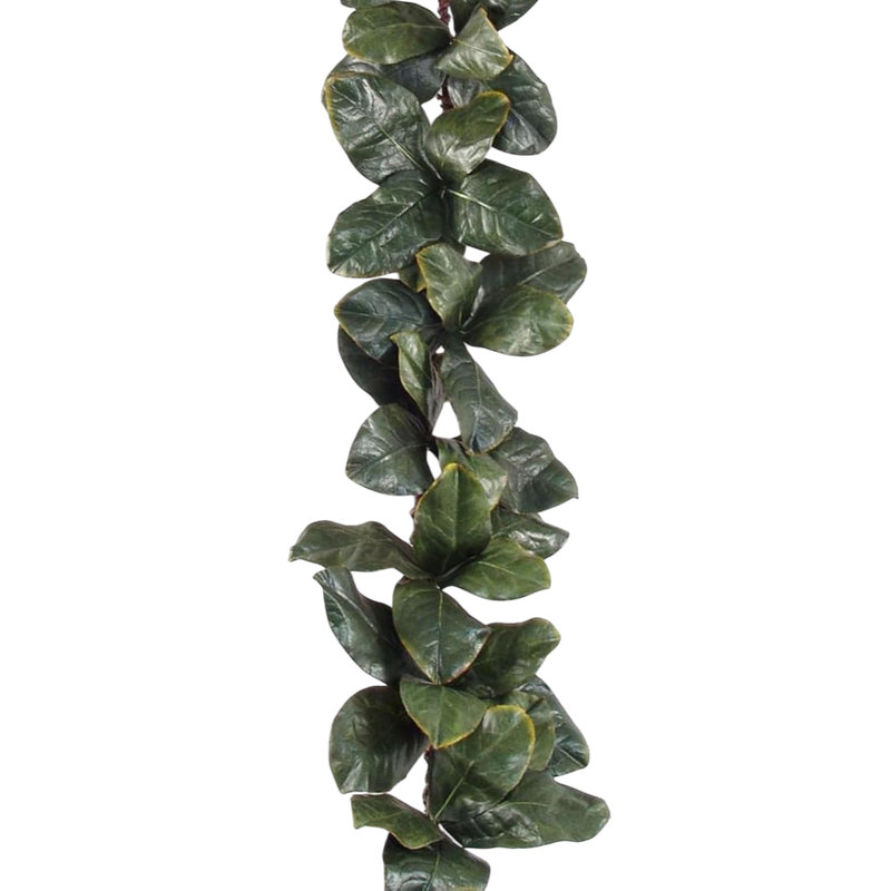 Grande guirlande de feuilles de magnolia 6 pi (ensemble de 6) - Décor de verdure artificielle