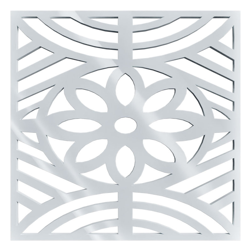 Petits panneaux muraux décoratifs en acrylique Hesperia, petit, l 11 3/8 po x H 11 3/8 po x T 1/8 po, blanc, Blanc