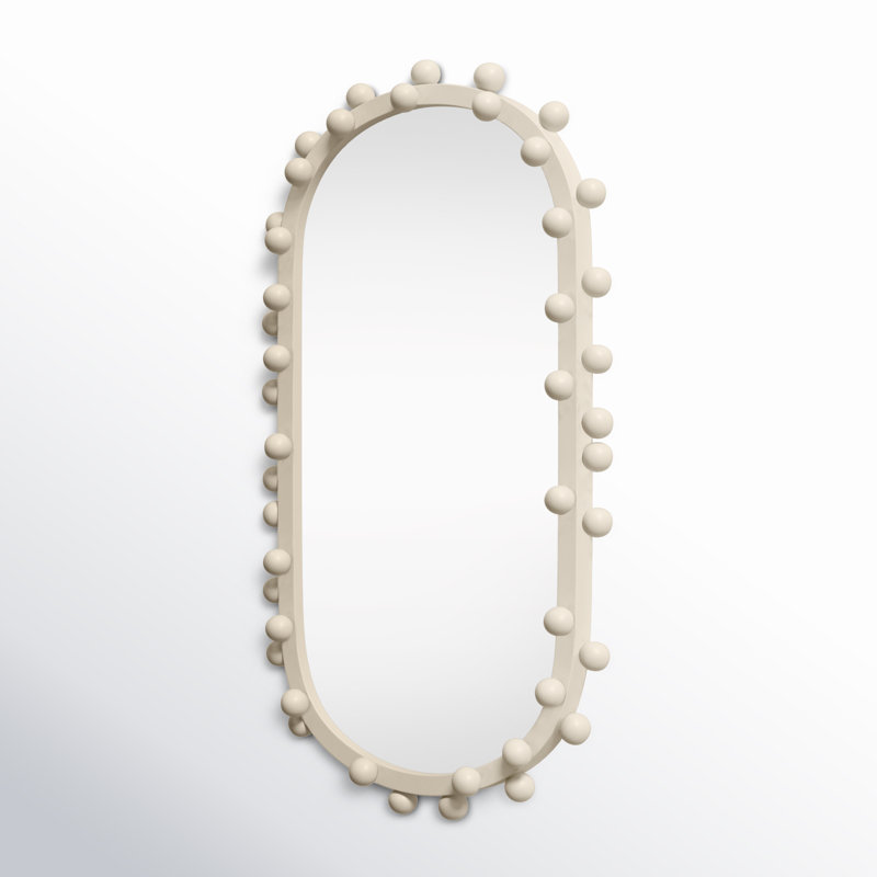 Metal Oval Mirror, 31.5" x 17"