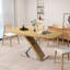 Table rétractable avec base en métal et tubes en acier inoxydable-1237175431