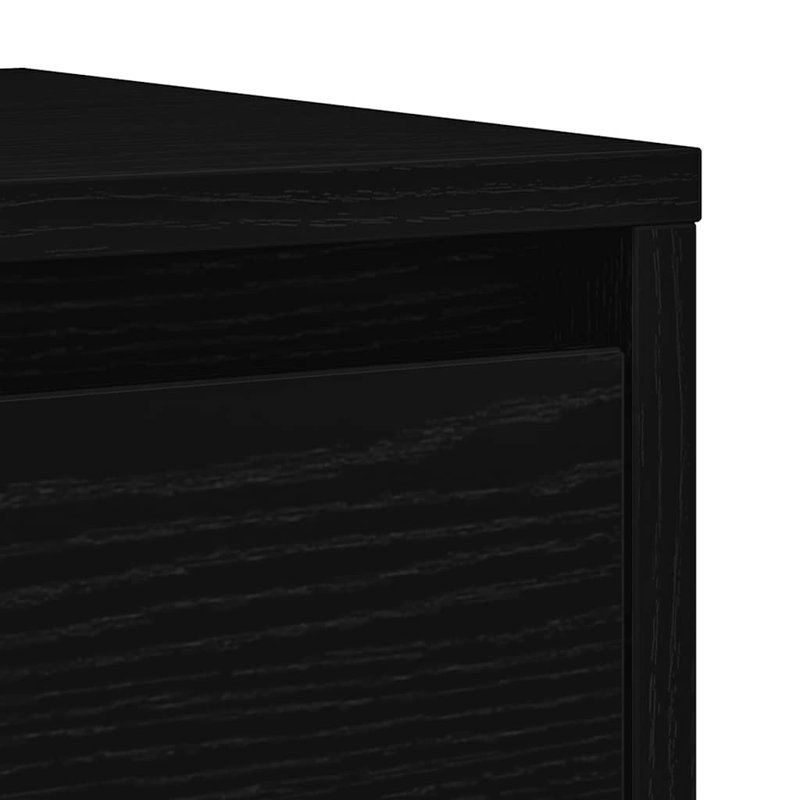 Sideboard 29.5X34x76 Cm Engineered Wood, Black Oak