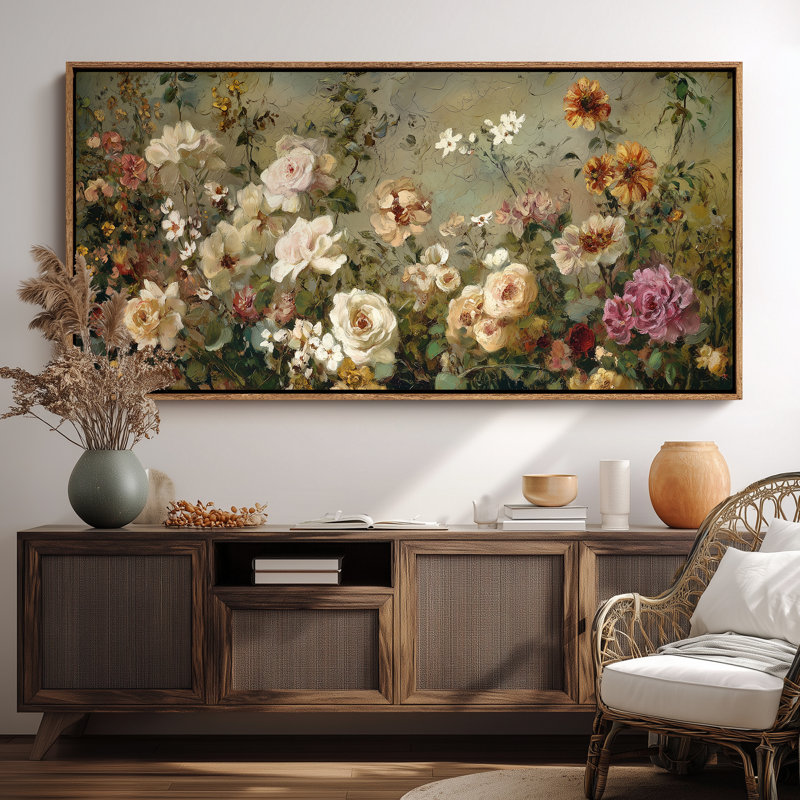 «Serene Open Field View», impression murale, Naturel, H 30 po x l 60 po