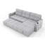 Canapé-lit convertible en tissu avec canapé-lit modulaire coulissant, charge USB, porte-gobelets et rangement en forme de L pour le salon